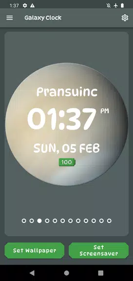 Galaxy Clock Live Wallpapers Screenshot4