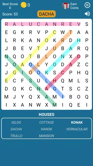 Word Search Game in English Screenshot1