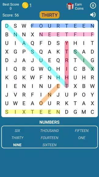 Word Search Game in English Screenshot2