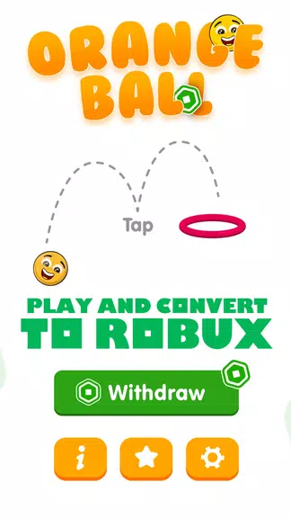 Jump Get Robux Orange Ball RBX Screenshot2