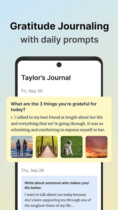 Gratitude: Self-Care Journal Screenshot2