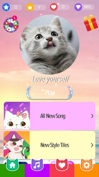 Pink Cat Piano - Magic Girly Piano Tiles Cat Screenshot1