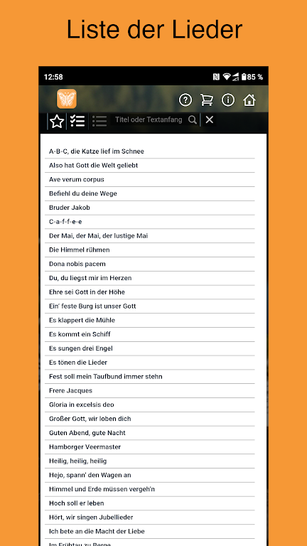 Deutscher Liederschatz Screenshot1