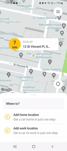 Glasgow Taxis Screenshot2