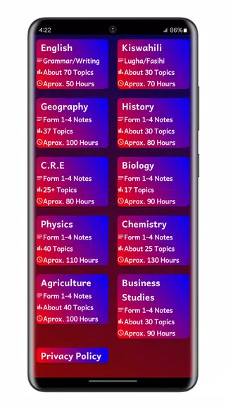 Revision App All Subjects Screenshot1