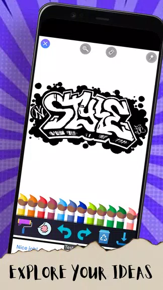 Coloring Graffiti Glitter Screenshot4