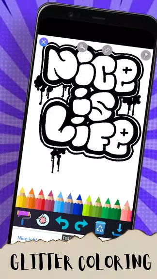 Coloring Graffiti Glitter Screenshot3