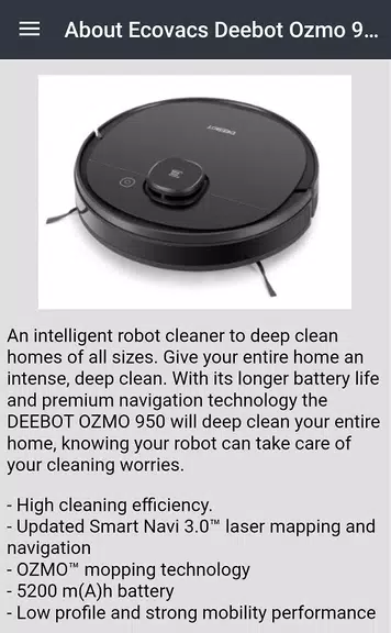 Ecovacs Deebot Ozmo 950 Guide Screenshot1