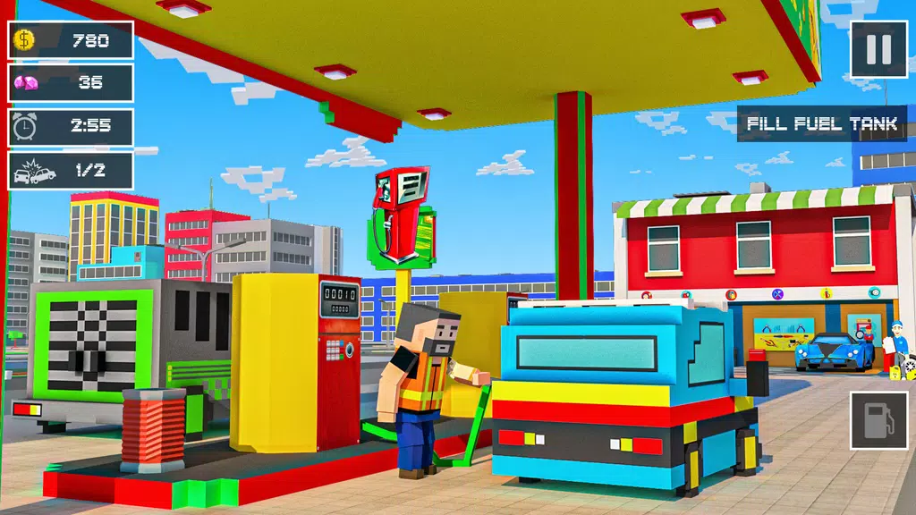 Blocky Car Wash Service Workshop Garage Screenshot3