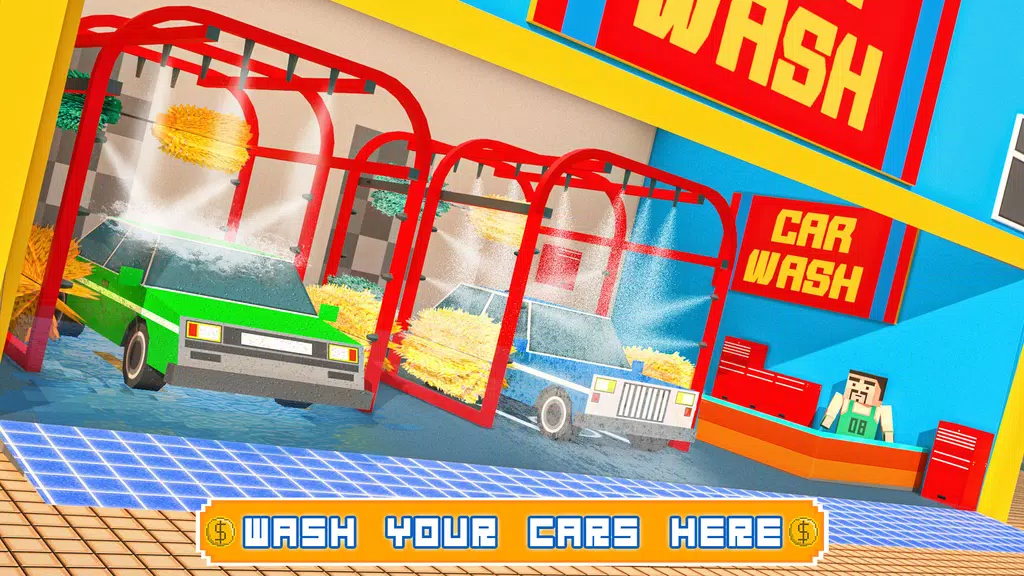 Blocky Car Wash Service Workshop Garage Screenshot4