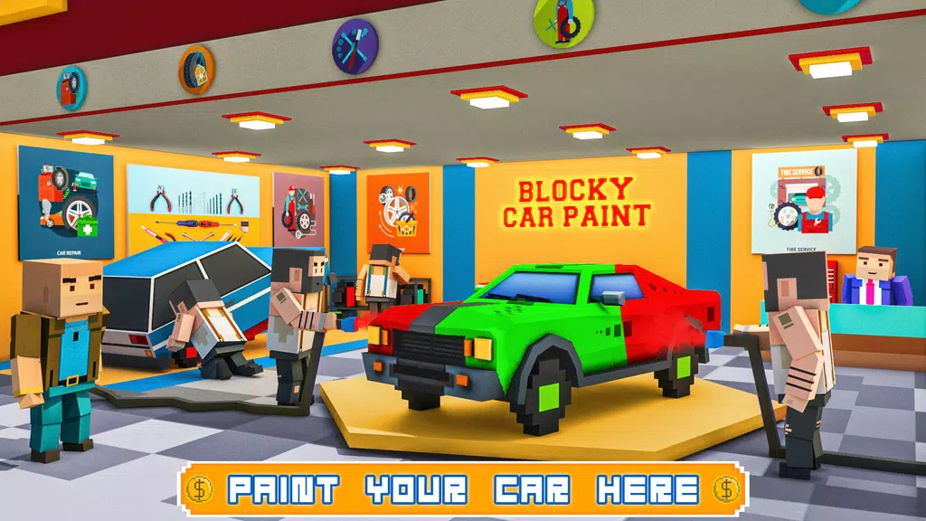 Blocky Car Wash Service Workshop Garage Screenshot1