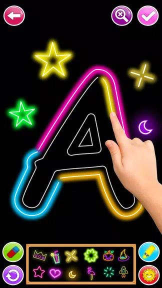 Learn To Draw Glow Numbers Screenshot1