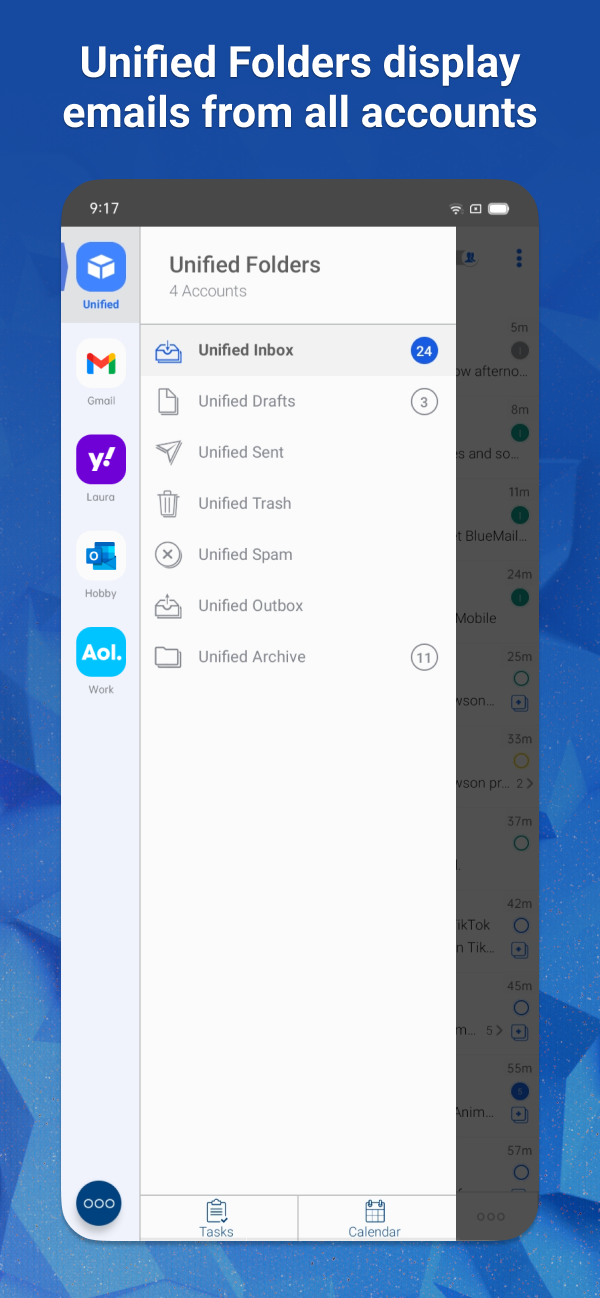Email Blue Mail - Calendar Screenshot6
