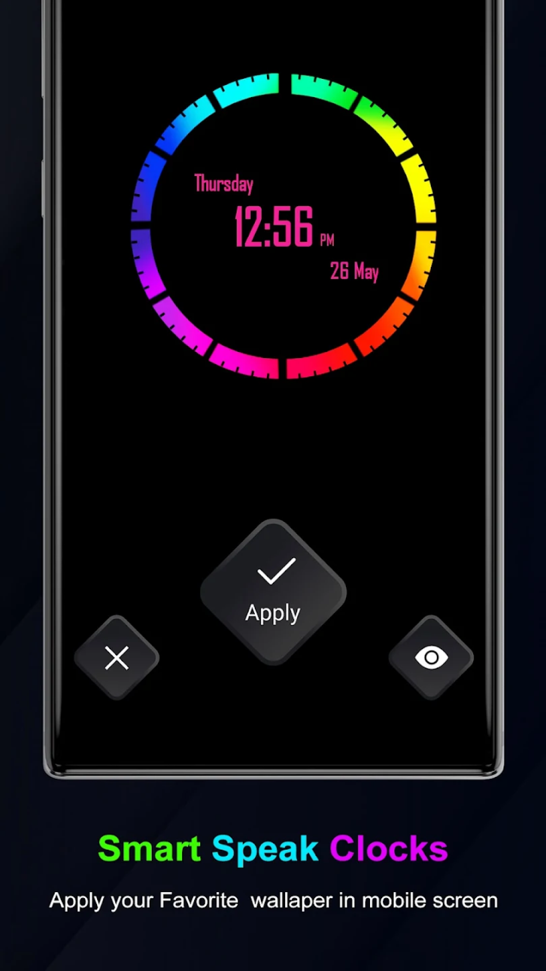 Speak Clock Smart Watch AOD Screenshot12