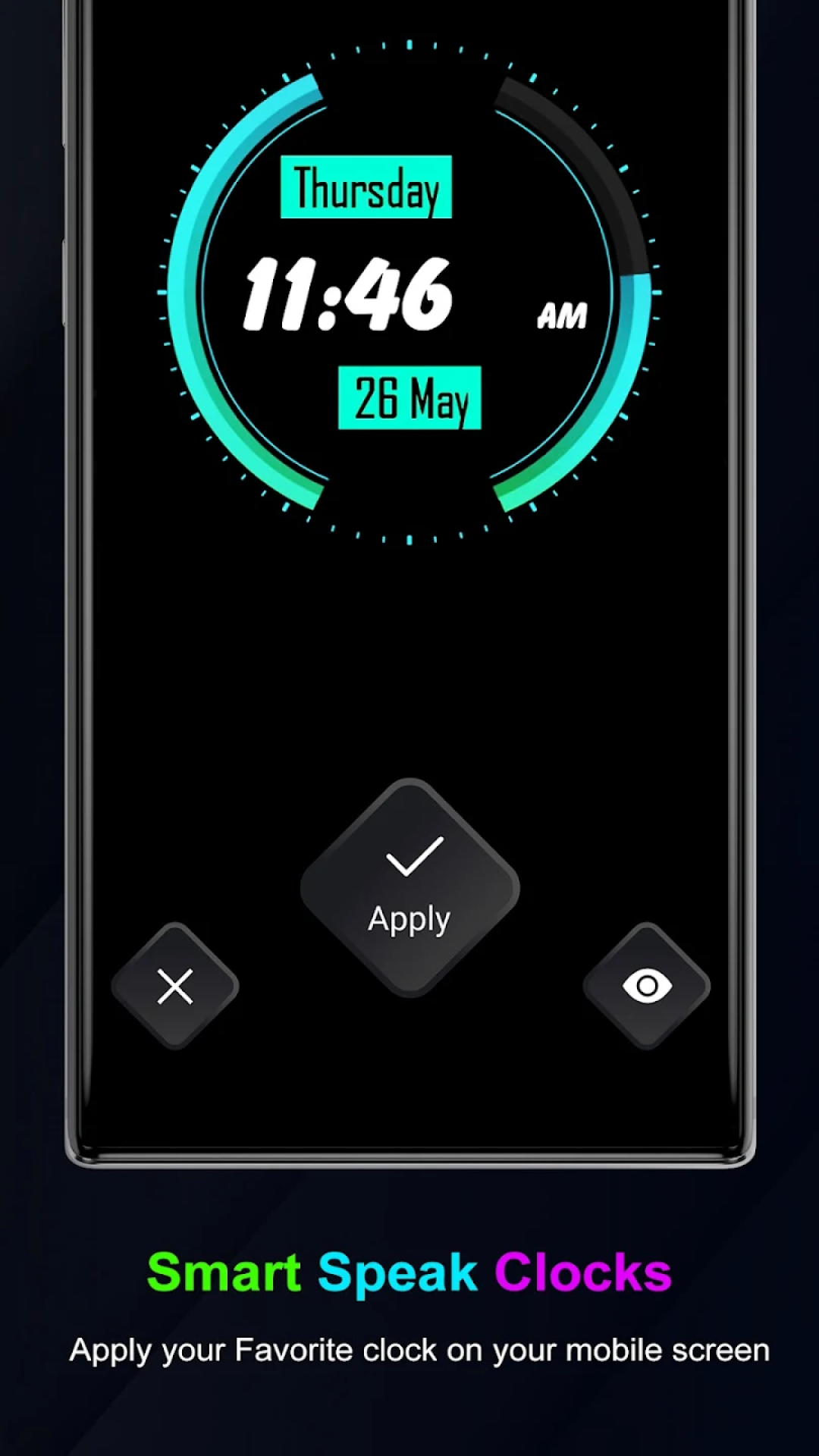 Speak Clock Smart Watch AOD Screenshot11