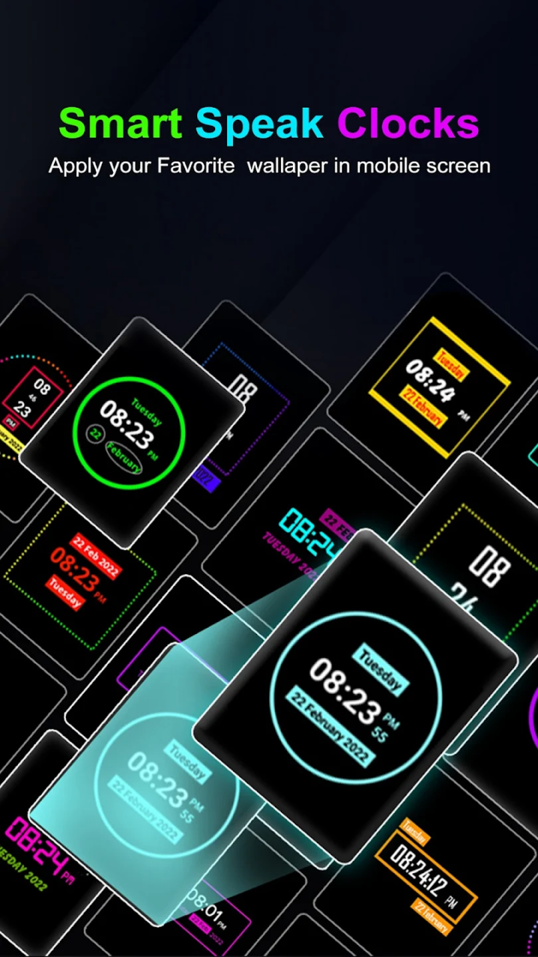Speak Clock Smart Watch AOD Screenshot8
