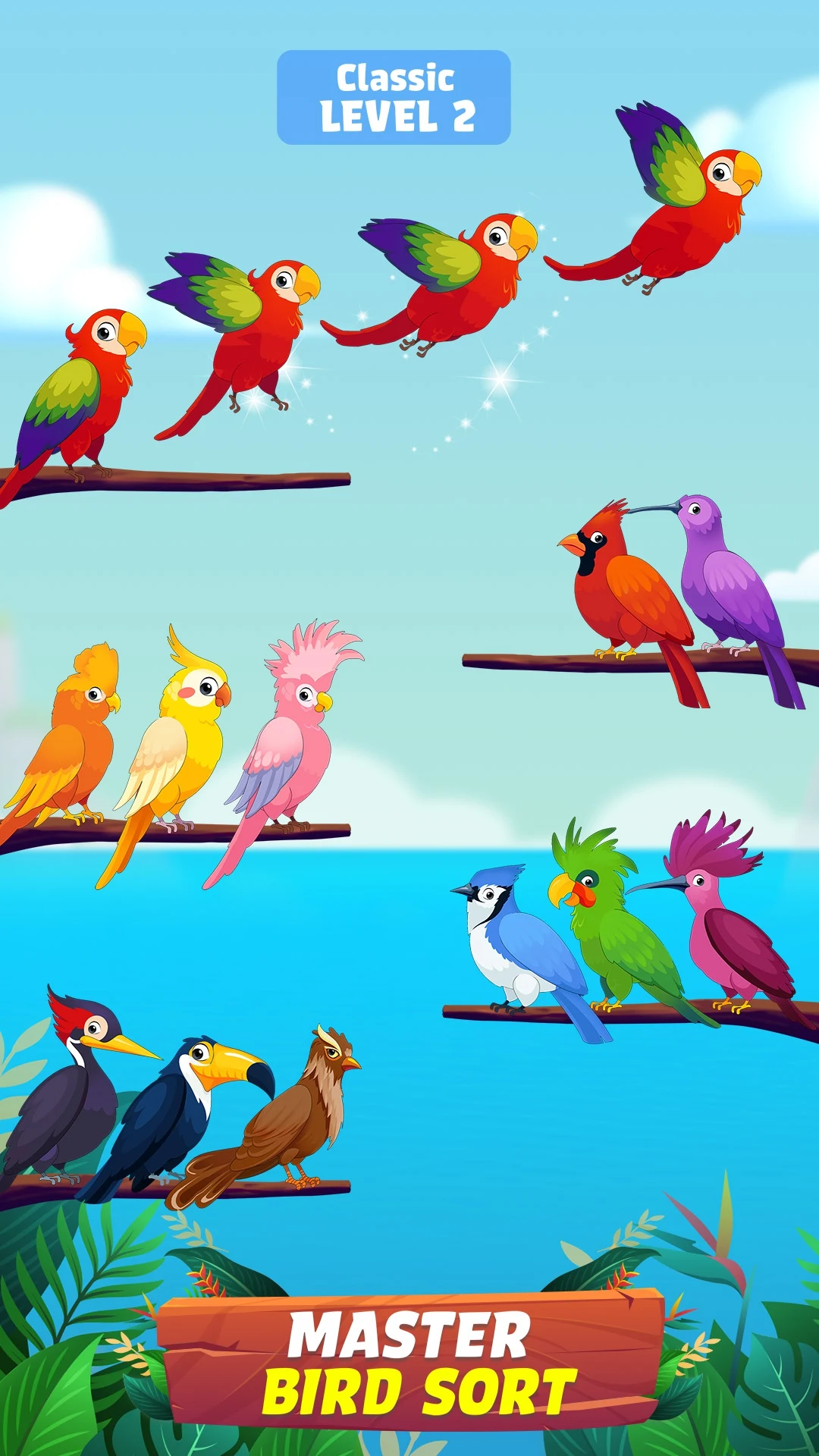 Bird Sort - Color Birds Game Screenshot2