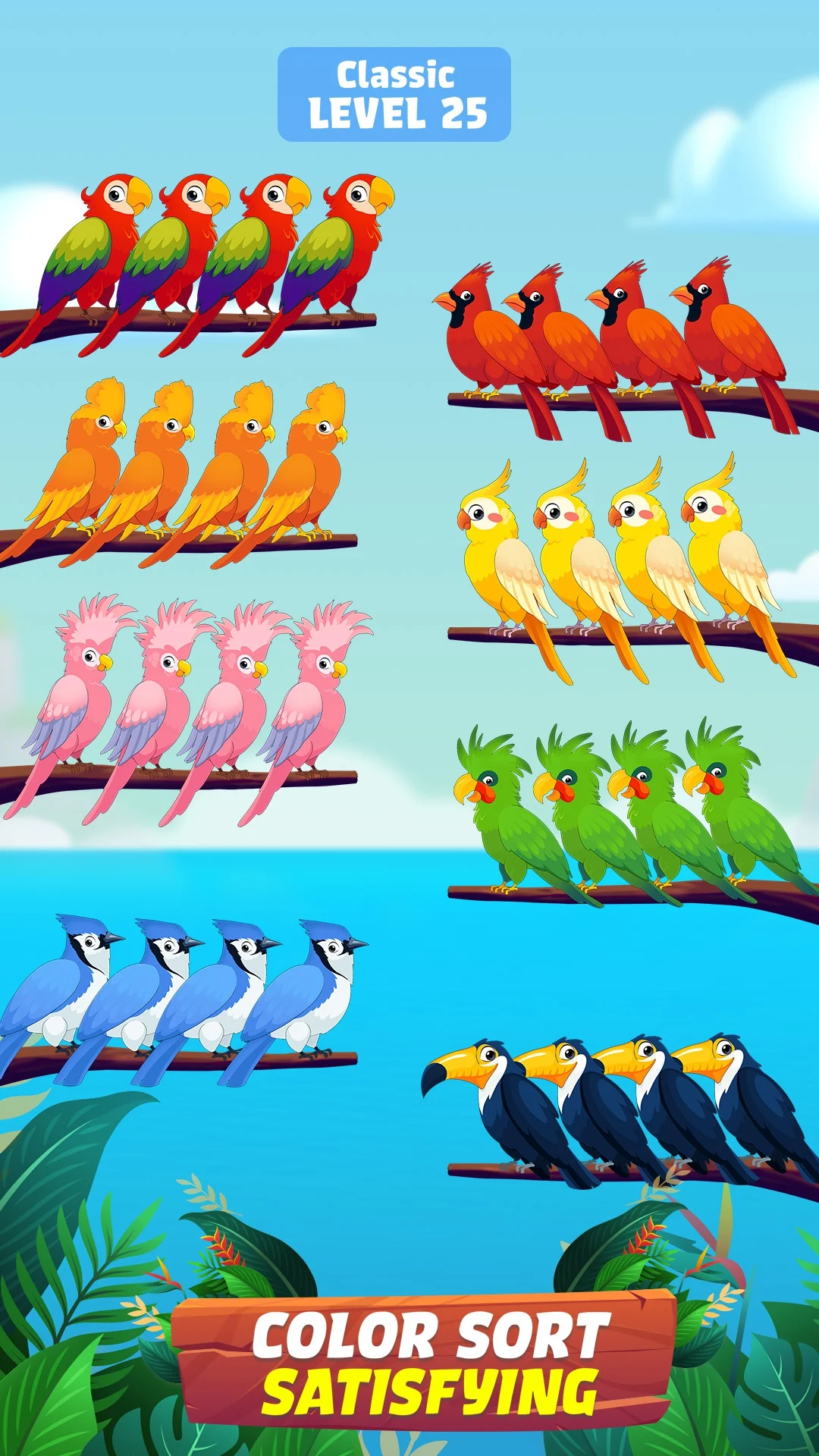 Bird Sort - Color Birds Game Screenshot3